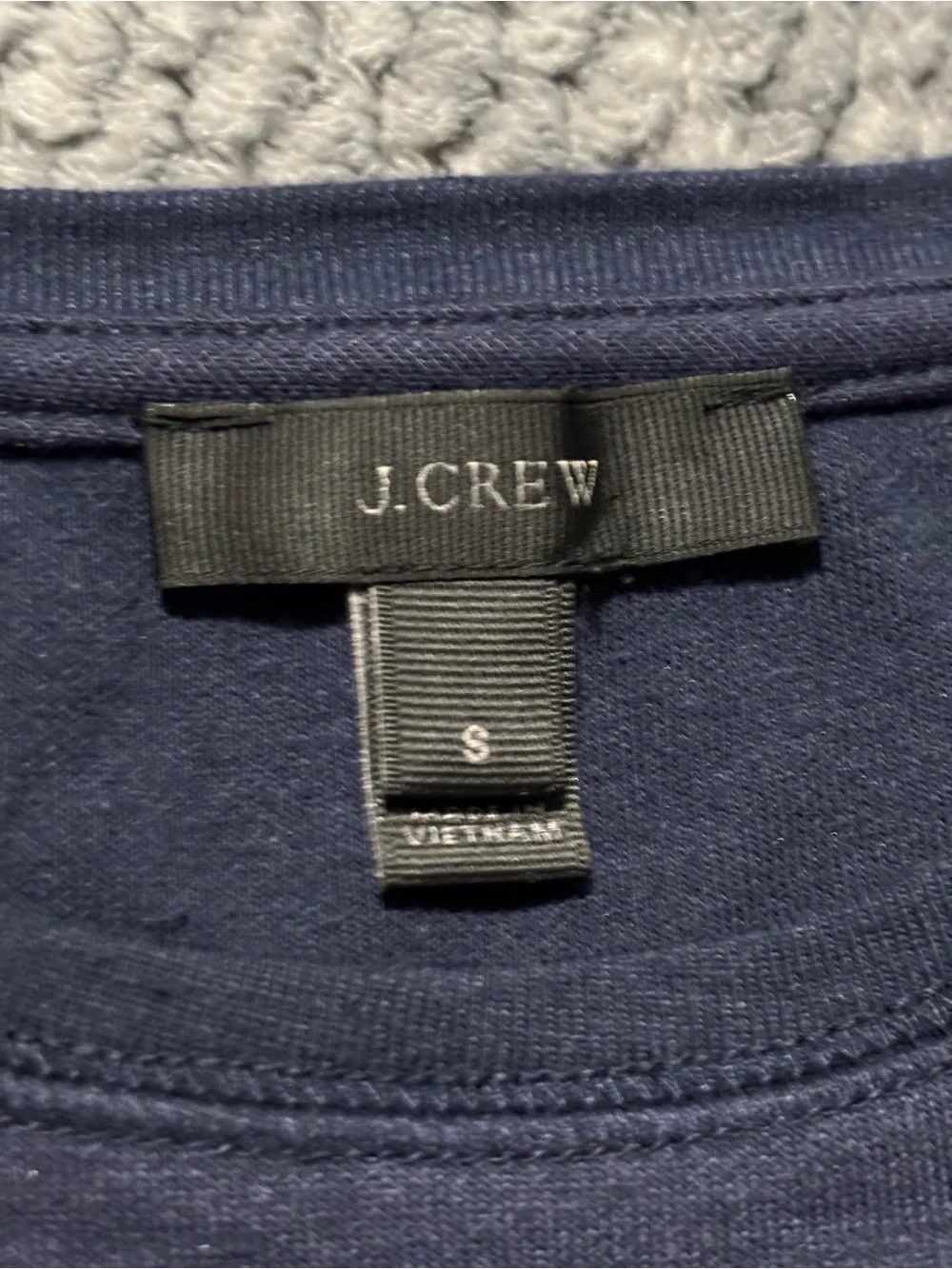 J.Crew Women’s Navy blue Long-Sleeve Top with Tie Cuffs size Small